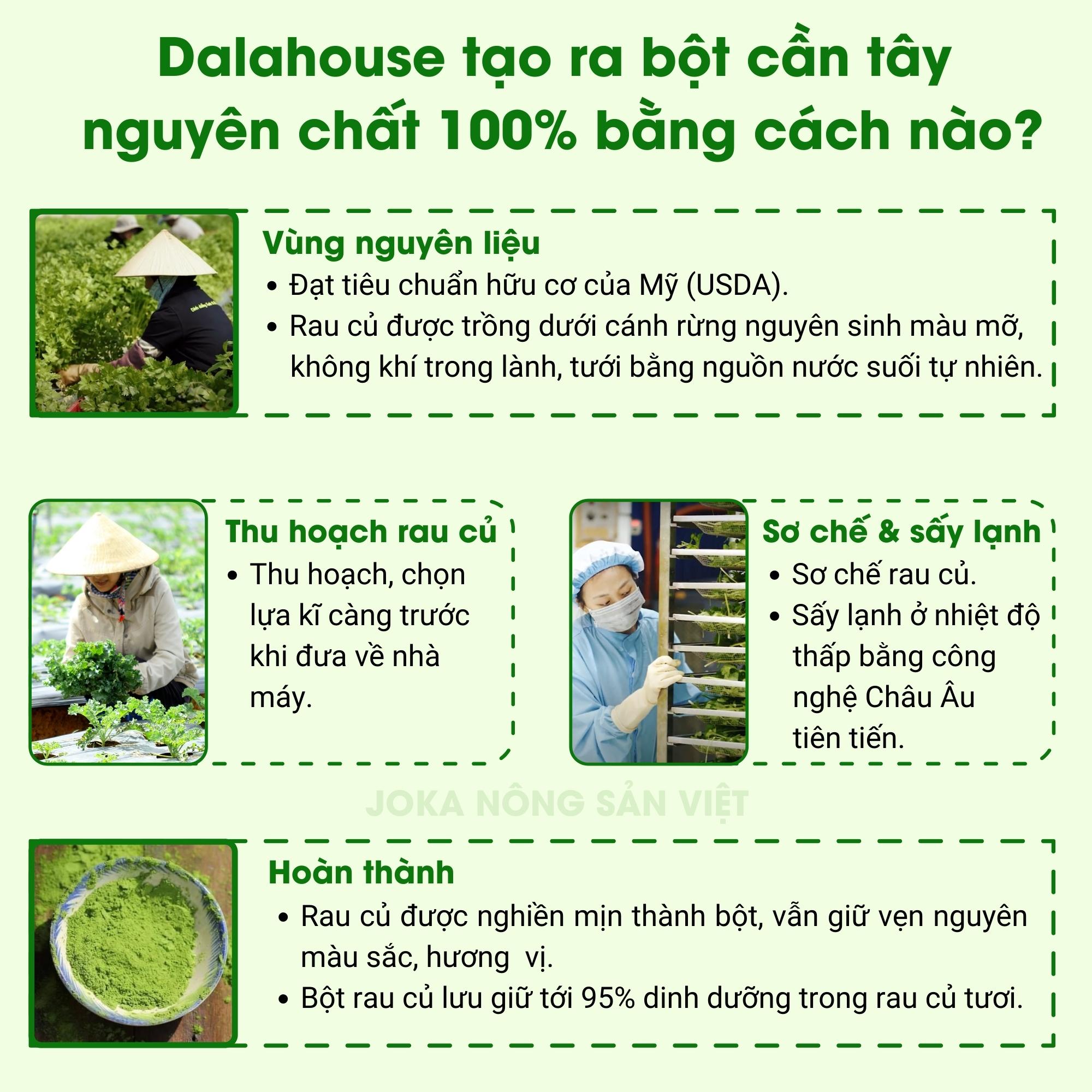 Mô tả Bột cần tây sấy lạnh Dalahouse nguyên chất công nghệ đạt tiêu chuẩn Châu Âu - 2