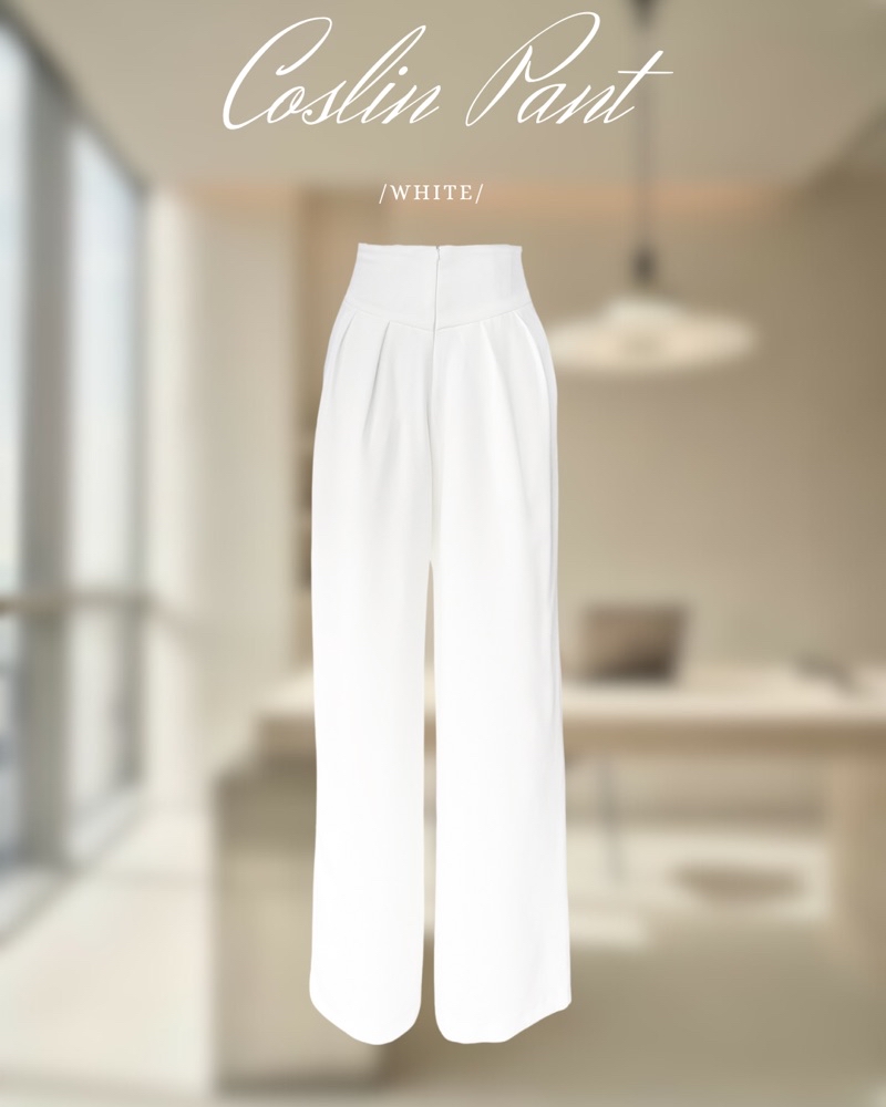 [SẴN SHIP HOẢ TỐC] Quần ống suông cạp cao Coslin (Đen/Trắng) | Shopee ...