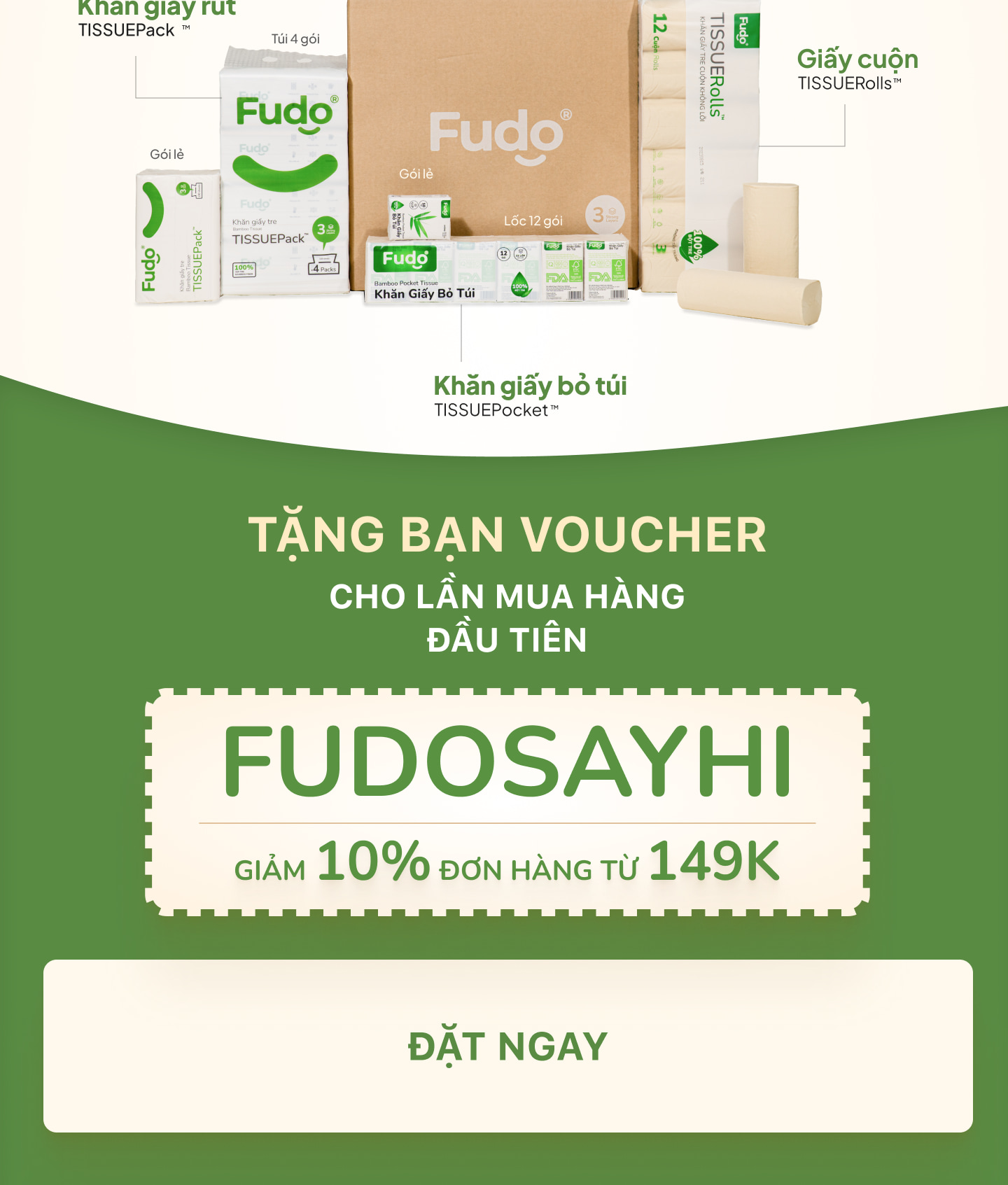 Khăn Giấy Khô Fudo Bamboo Tissue - Hướng dẫn sử dụng