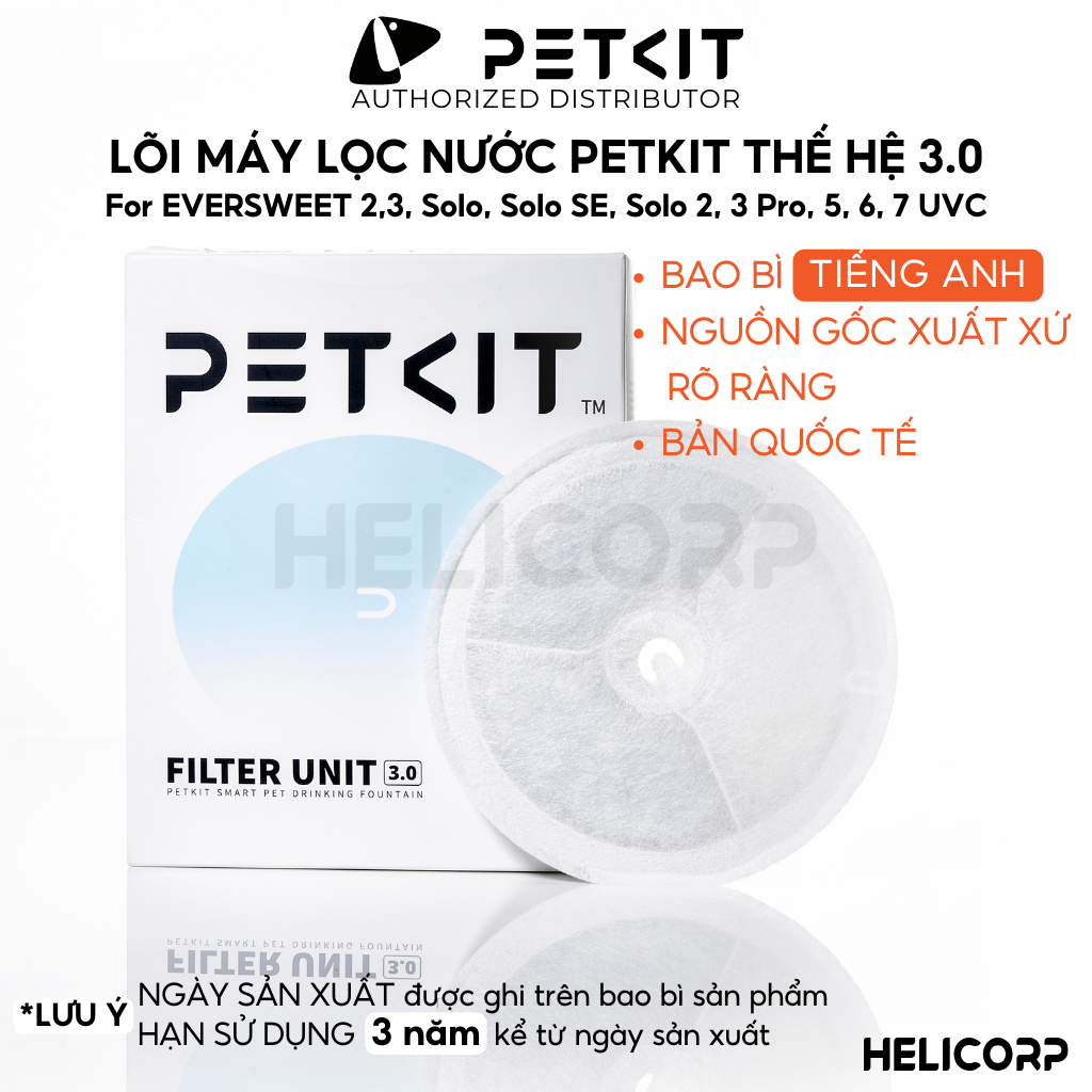 Mô tả Miếng Lọc Nước, Tấm Lõi Lọc Nước Cho Máy Petkit Phiên Bản Mới 3.0 Tăng 150% Hiệu Quả Lọc - HeLiCorp - 7