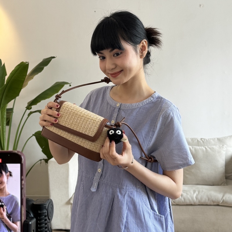 [ Tặng Kèm Charm ] Manami まなみ Mini Rattan Bag - Túi Cối Đeo Chéo MANAMI ...