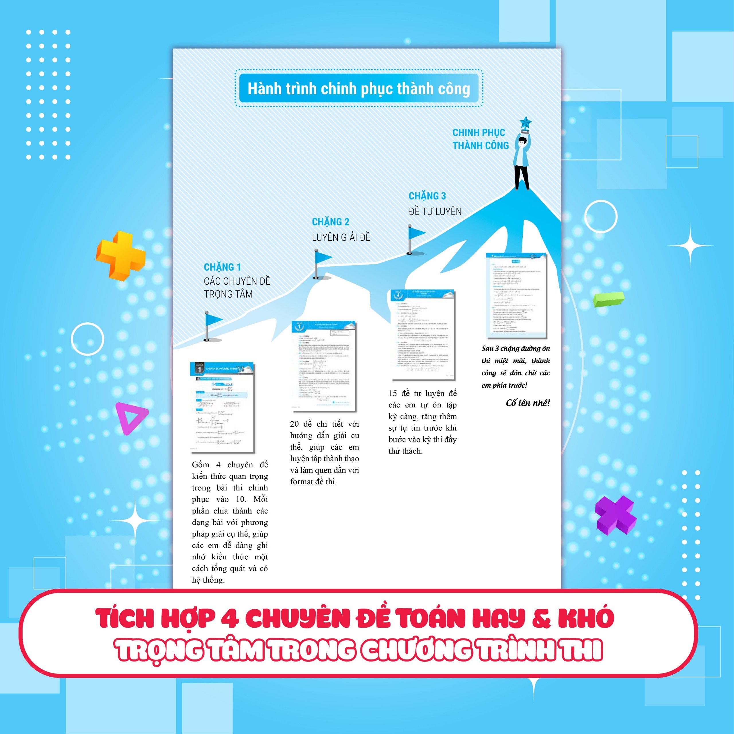 Mô tả Sách Combo Luyện Thi & Luyện Đề Toán - Chinh phục toàn diện kỳ thi vào 10 - 3