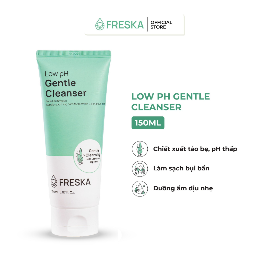 Mô tả Bộ đôi Sữa rửa mặt Freska Low pH 150ml và Nước hoa hồng HA 5 Essence 210ml - 1