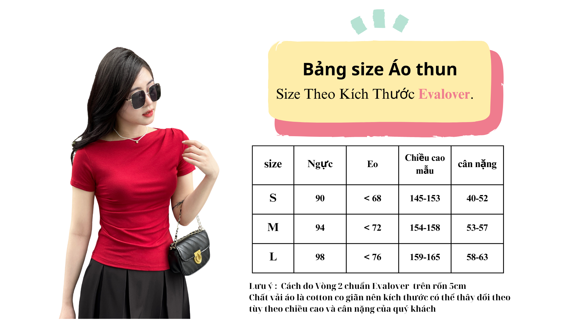 Mô tả Áo thun nữ lệch vai Evalover – Nhún eo gấu vát, vải cotton co giãn 4 chiều - 1