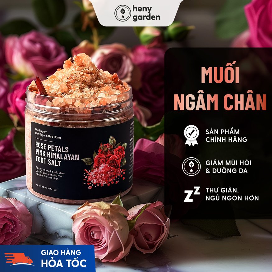 Muối Ngâm Chân Thảo Dược Himalaya & Hoa Hồng Heny Garden