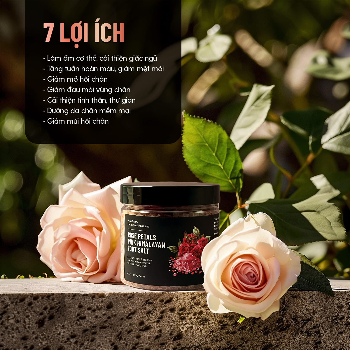 Muối Ngâm Chân Thảo Dược Himalaya & Hoa Hồng Heny Garden - Hình ảnh 2