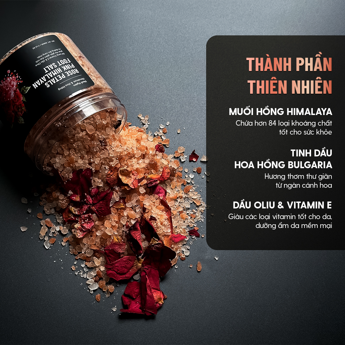 Muối Ngâm Chân Thảo Dược Himalaya & Hoa Hồng Heny Garden - Hình ảnh 3