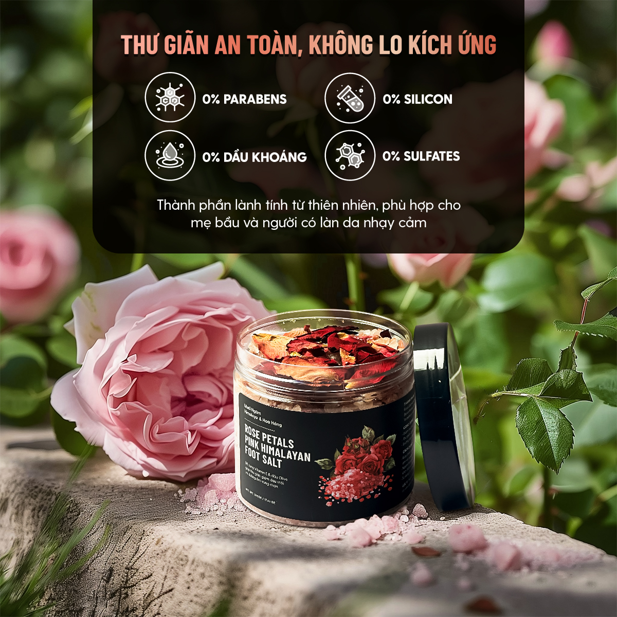 Muối Ngâm Chân Thảo Dược Himalaya & Hoa Hồng Heny Garden - Hình ảnh 4