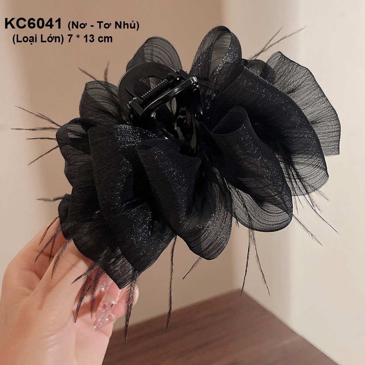Mô tả GOTI Kẹp Tóc Nơ Lưới Cỡ Lớn Phong Cách Công Chúa Cho Nữ KC6019 - 11