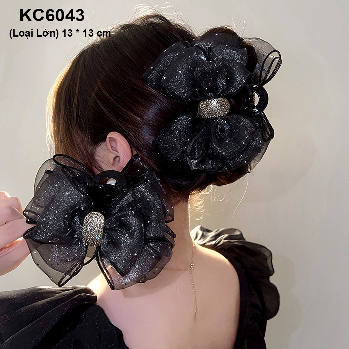 Mô tả GOTI Kẹp Tóc Nơ Lưới Cỡ Lớn Phong Cách Công Chúa Cho Nữ KC6019 - 12