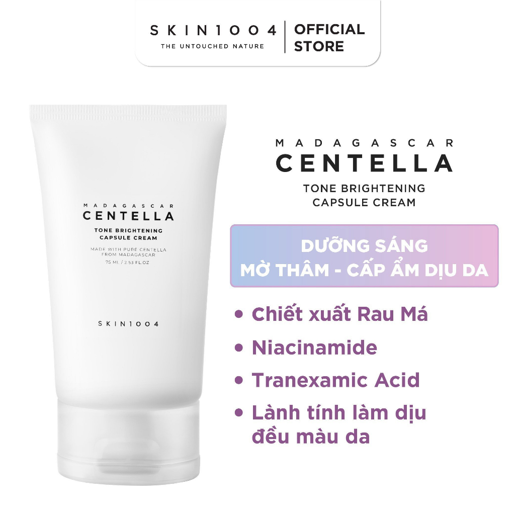 Kem Dưỡng Ẩm Dưỡng Sáng SKIN1004 Madagascar Centella Tone Brightening Capsule Cream 75ml