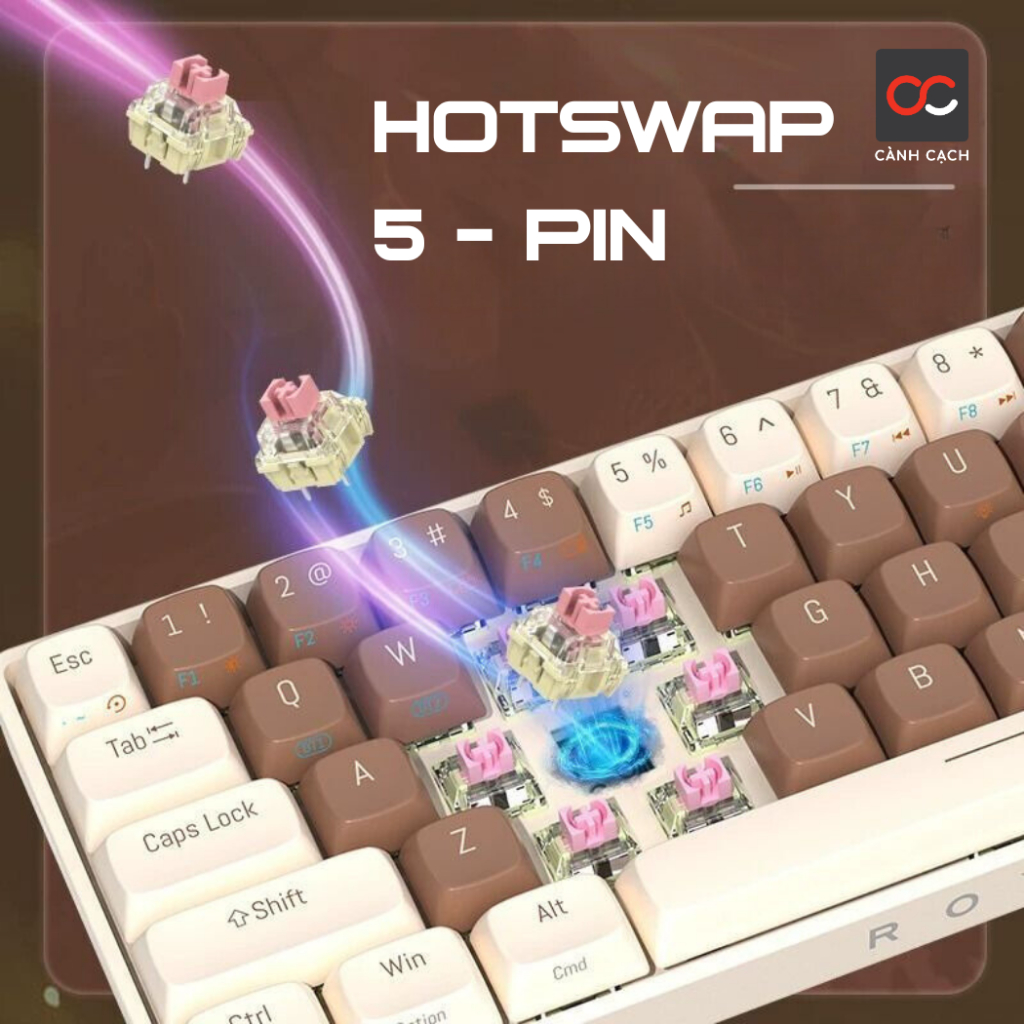 Bàn phím cơ không dây HOTSWAP Royal Axe R100 LED RGB | Shopee Việt Nam