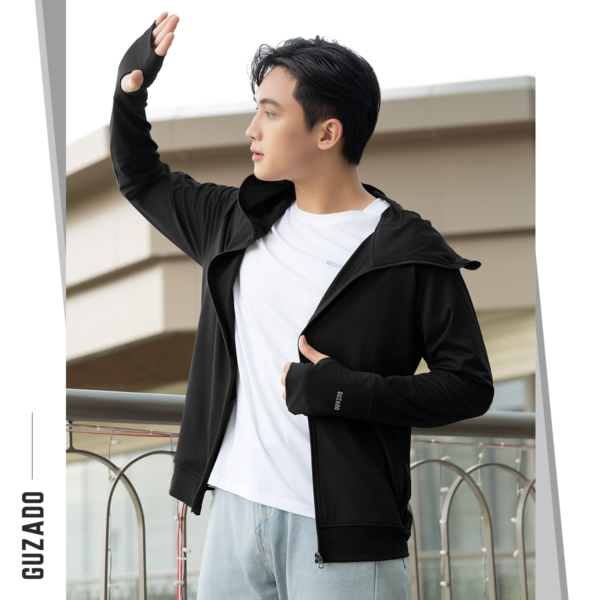Áo chống nắng nam phong cách Nhật Bản