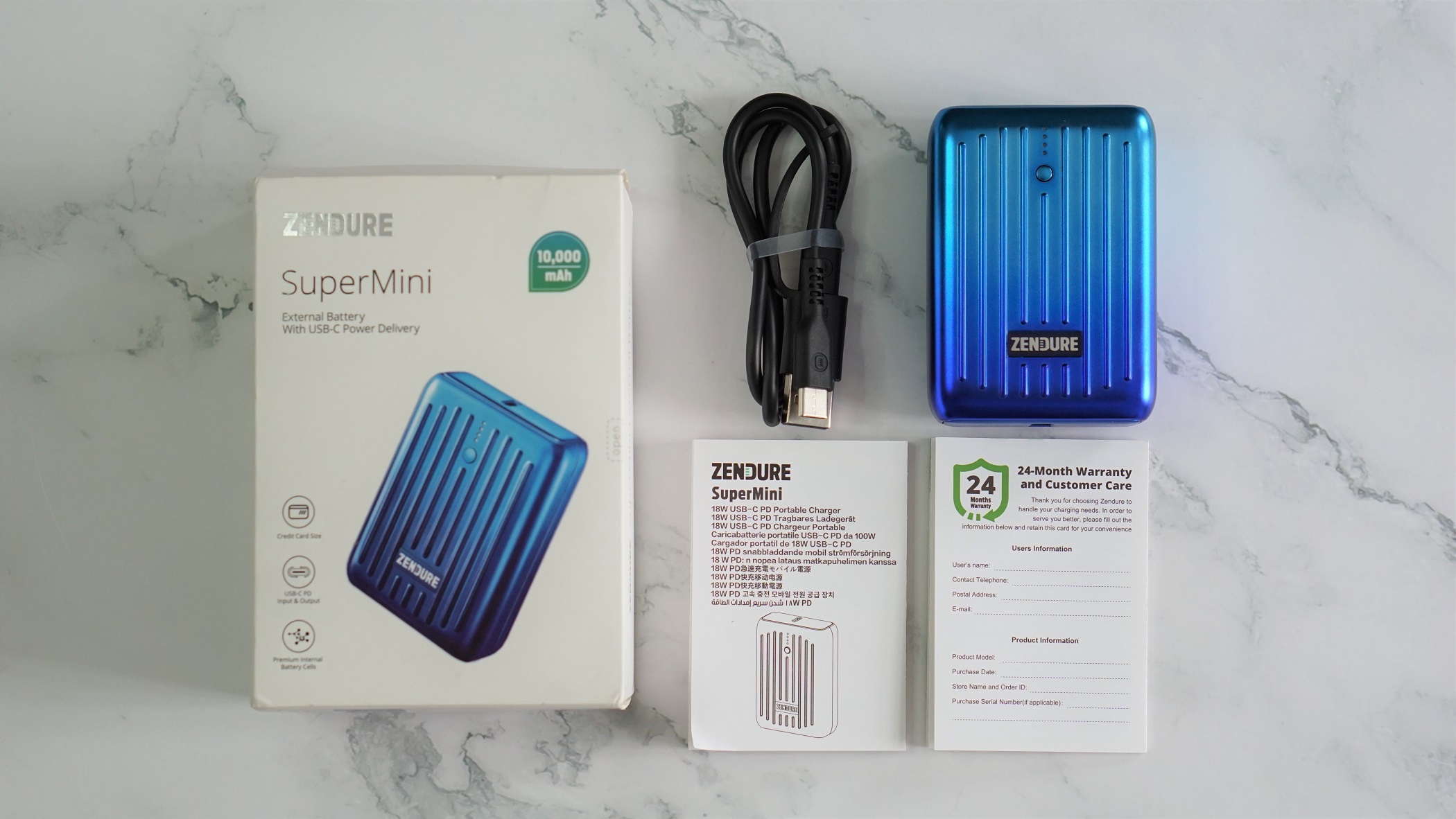 Mô tả Pin sạc dự phòng siêu nhỏ ZENDURE SUPERMINI 10.000mAh - Type C - Thương Hiệu Mỹ - Bảo Hành 2 Năm - 2