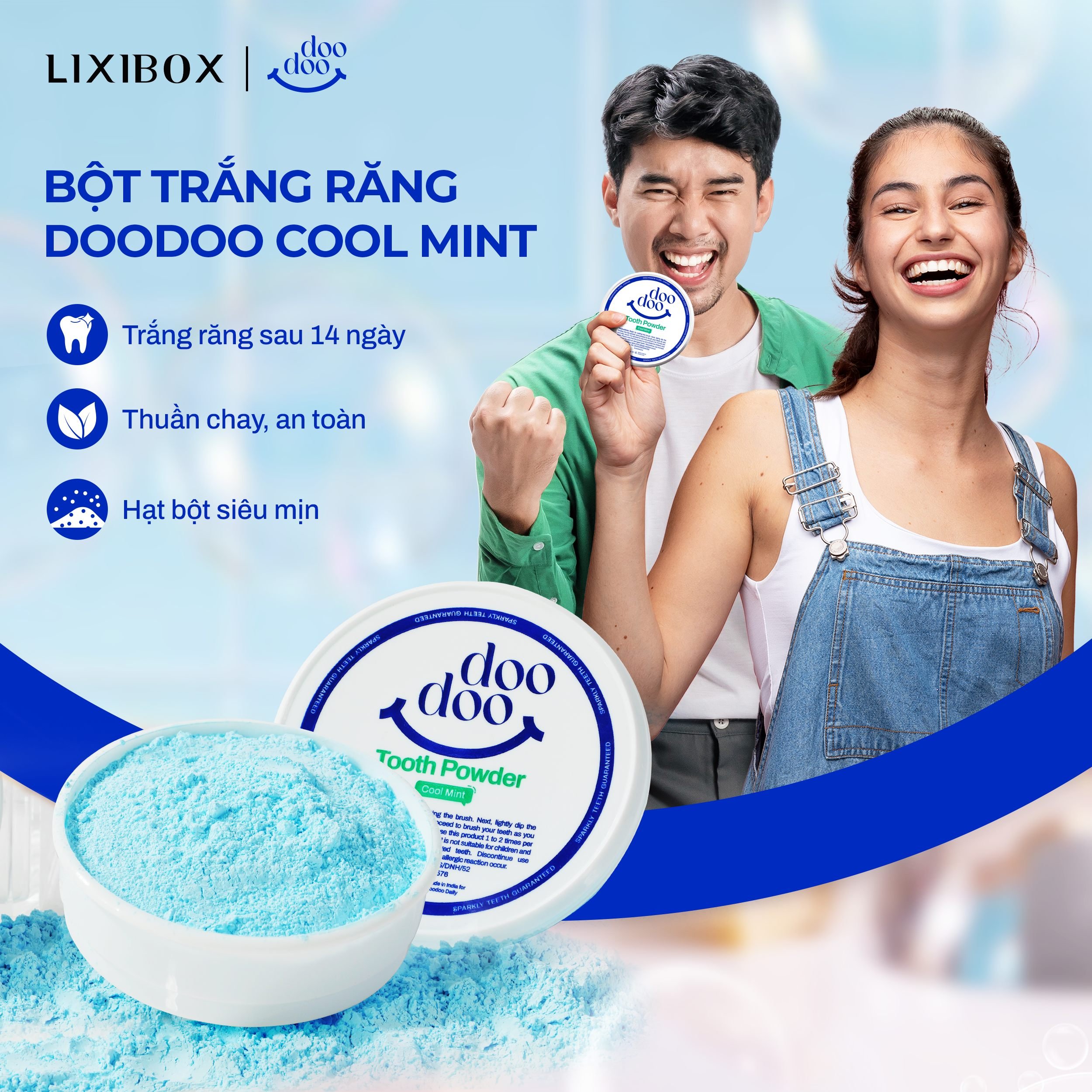 Mô tả Lixibox - Bột Trắng Răng Toothpowder Cool Mint 50g (DooDoo) - 2