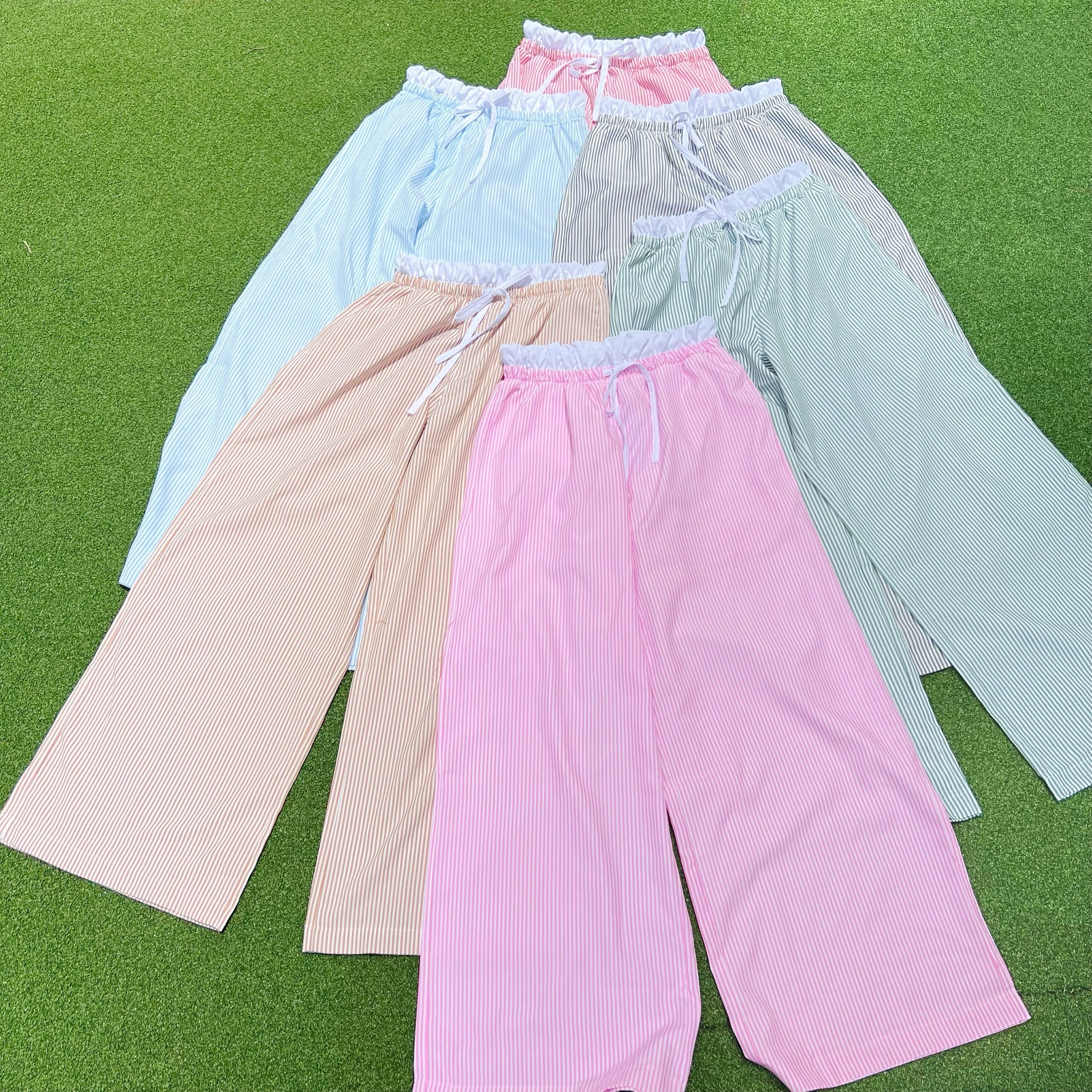 Mô tả Quần Dài Kẻ Sọc SAIGONESE Quần Lưng Chun Ống Rộng Form Ống Suông Vải Kate Unisex - 2