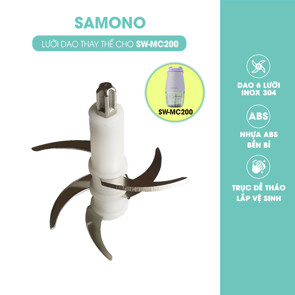 Mô tả Cối thay thế, Lưỡi thay MC200 phụ kiện cho máy xay mini Samono SW-MC200 loại 0.3L,Lưỡi dao thay thế phụ kiện máy con gấu - 2