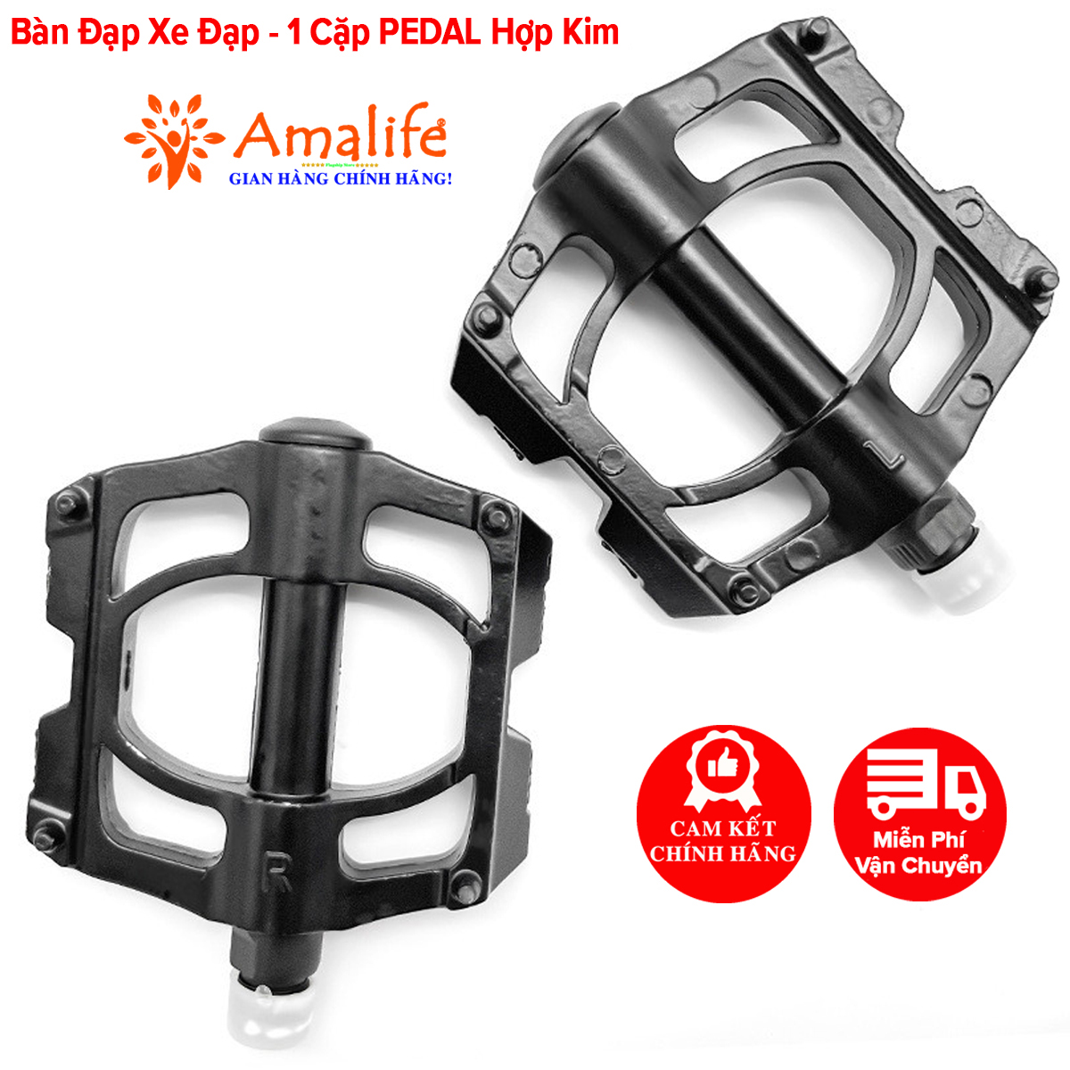 Mô tả Bàn Đạp Xe Đạp 1 Cặp (2 Chiếc) Pedal Cho Xe Đạp Thể Thao Bằng Hợp Kim Thép Nhôm Chống Trượt Chính Hãng Amalife - 1