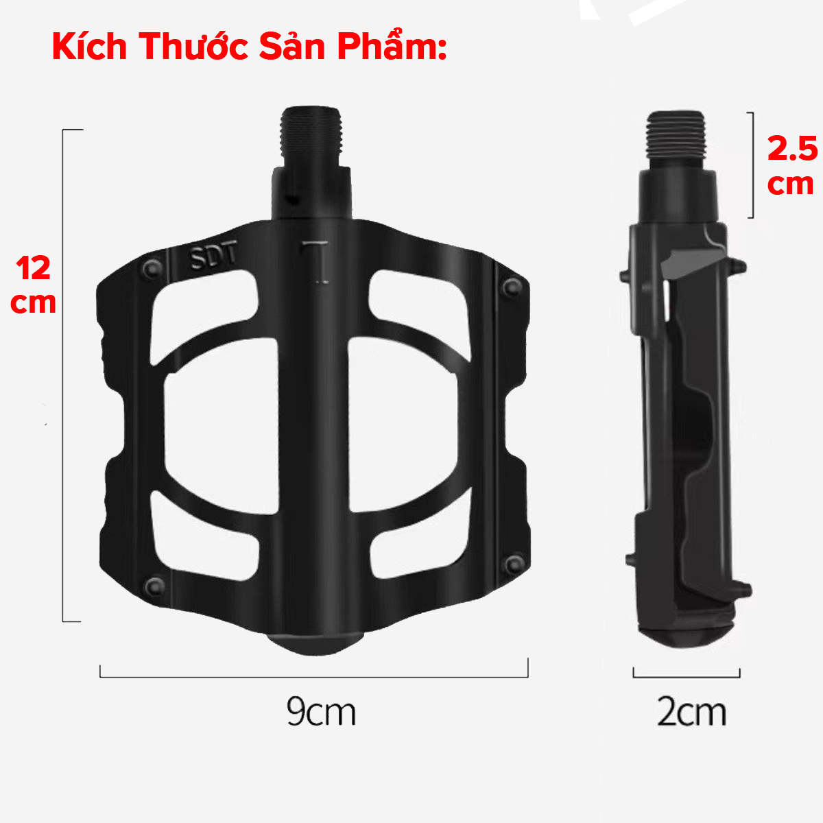 Mô tả Bàn Đạp Xe Đạp 1 Cặp (2 Chiếc) Pedal Cho Xe Đạp Thể Thao Bằng Hợp Kim Thép Nhôm Chống Trượt Chính Hãng Amalife - 3