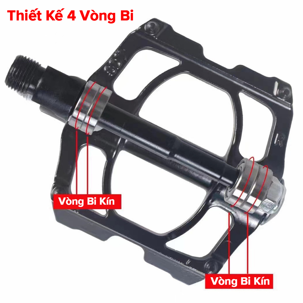 Mô tả Bàn Đạp Xe Đạp 1 Cặp (2 Chiếc) Pedal Cho Xe Đạp Thể Thao Bằng Hợp Kim Thép Nhôm Chống Trượt Chính Hãng Amalife - 4