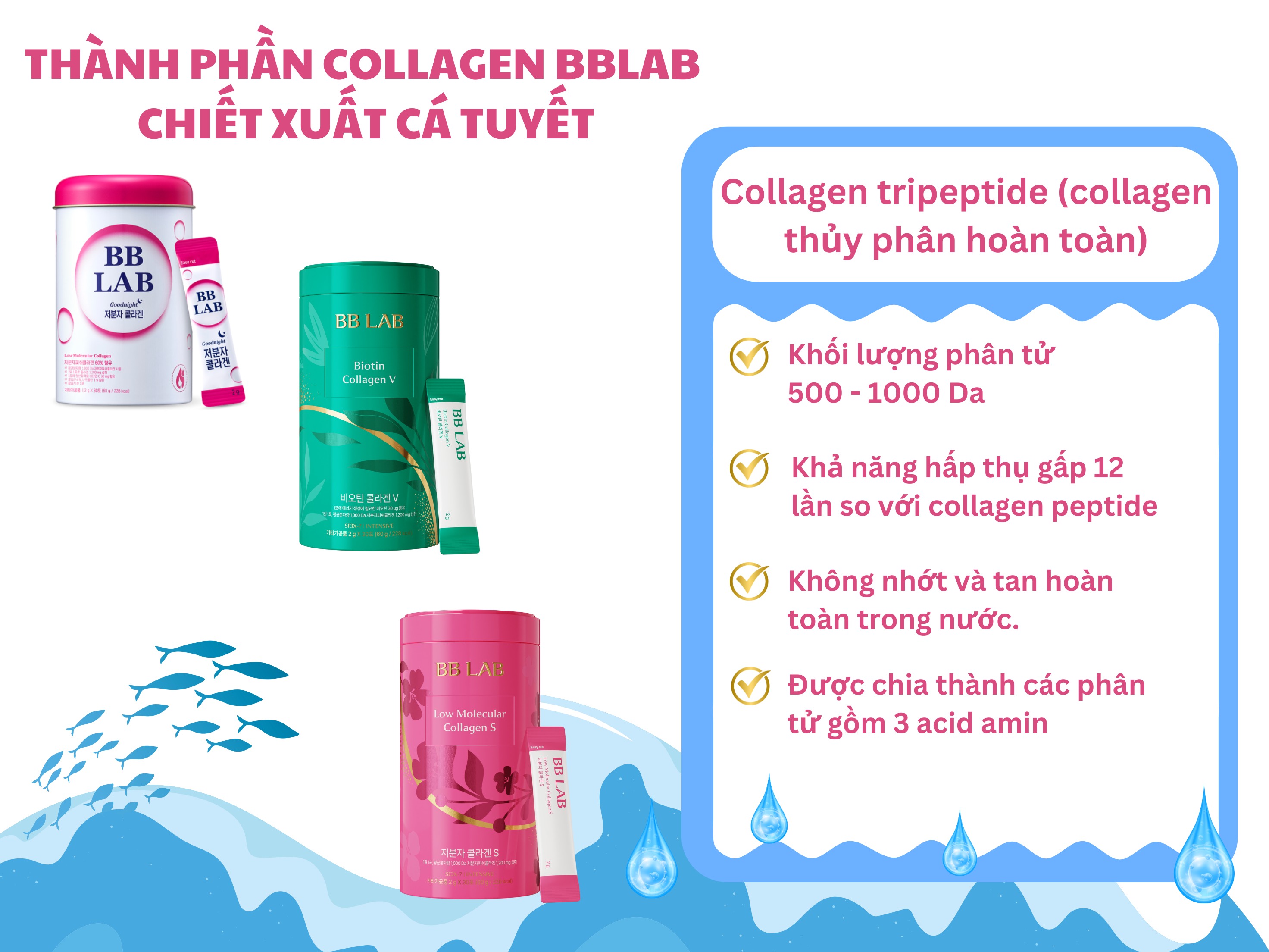 Mô tả Bột Collagen BBLAB Mẫu Mới Low Molecular Collagen S Chậm Lão Hóa Da, Sáng Da Căng Bóng, Giảm Nếp Nhăn, Mờ Nám 30 Gói/Hộp - 3