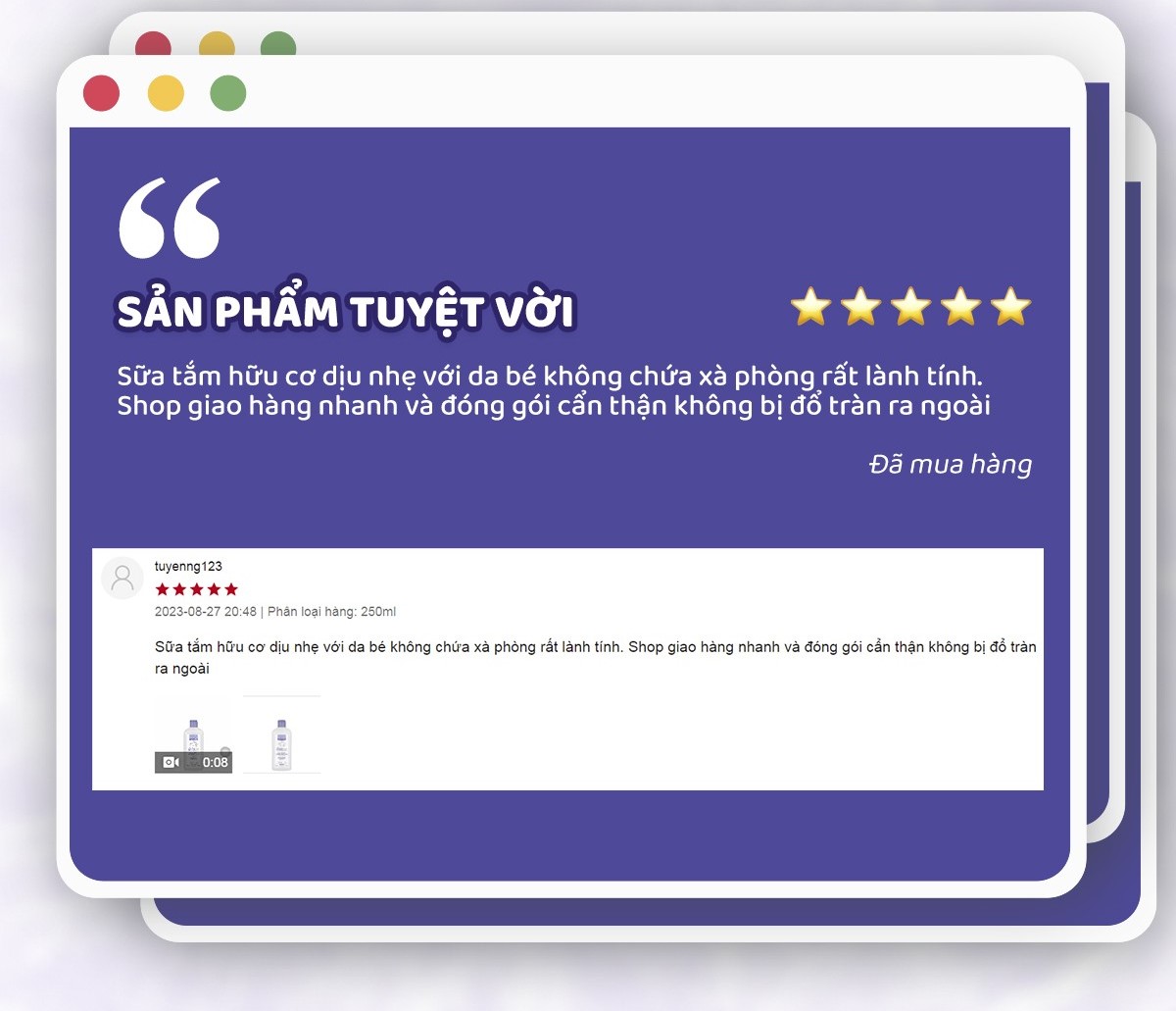 Mô tả Combo Gel Tắm Gội Hữu Cơ 250Ml và Dung dịch vệ sinh chống hăm tã hữu cơ dành cho bé (500Ml-1L) - 8