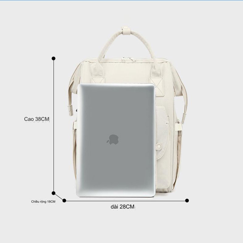 Mô tả Balo bỉm sữa giữ nhiệt bình sữa tích hợp cổng sạc USB KidAndMom CareFreeFox nhiều ngăn chống thấm đựng bỉm sữa cho mẹ bé - 3