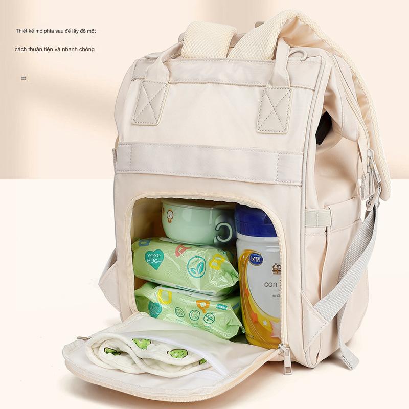 Mô tả Balo bỉm sữa giữ nhiệt bình sữa tích hợp cổng sạc USB KidAndMom CareFreeFox nhiều ngăn chống thấm đựng bỉm sữa cho mẹ bé - 5