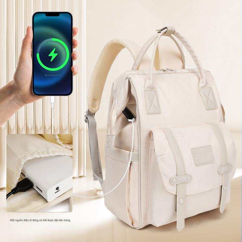 Mô tả Balo bỉm sữa giữ nhiệt bình sữa tích hợp cổng sạc USB KidAndMom CareFreeFox nhiều ngăn chống thấm đựng bỉm sữa cho mẹ bé - 6