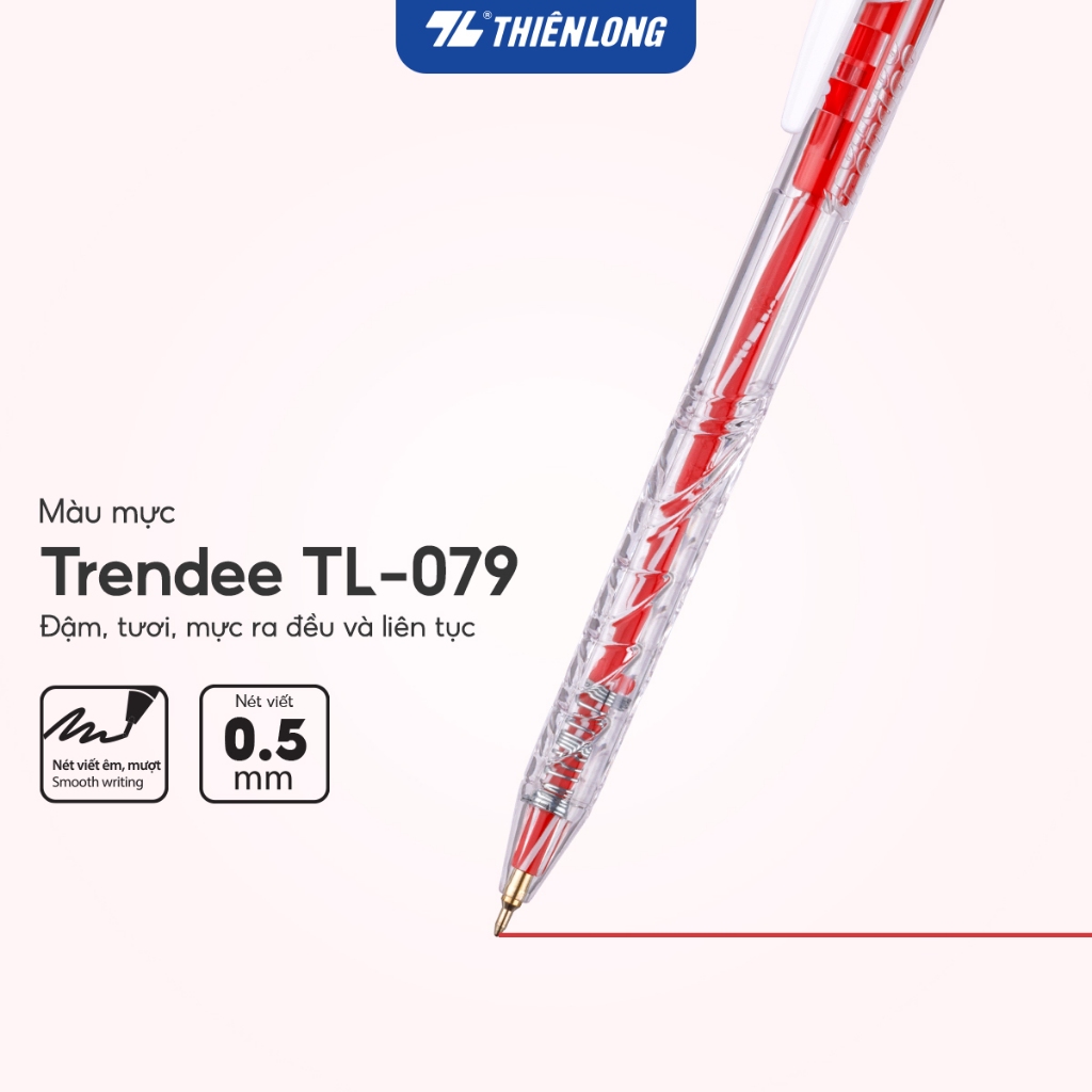 Mô tả Combo  Bút Bi Thiên Long TL-079 đầu bi 0.5mm - 5