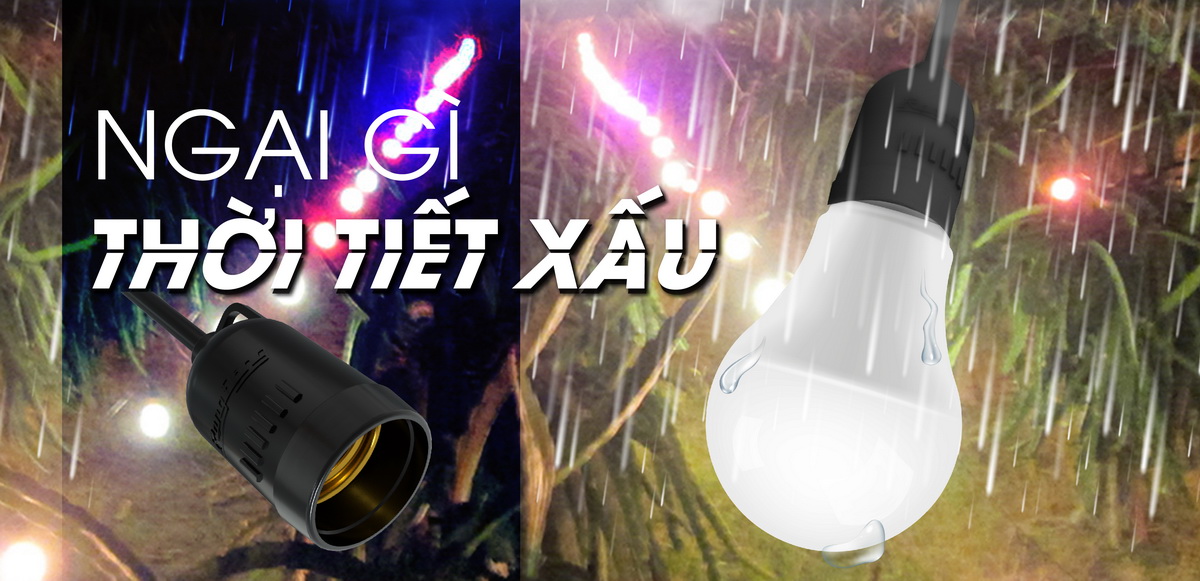 Mô tả Đui đèn Rạng Đông chống nước E27 IP54 - 1