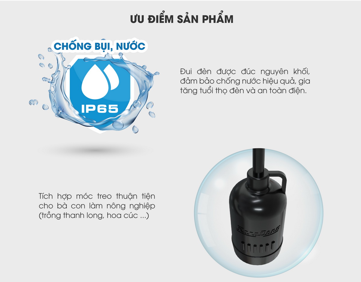 Mô tả Đui đèn Rạng Đông chống nước E27 IP54 - 2