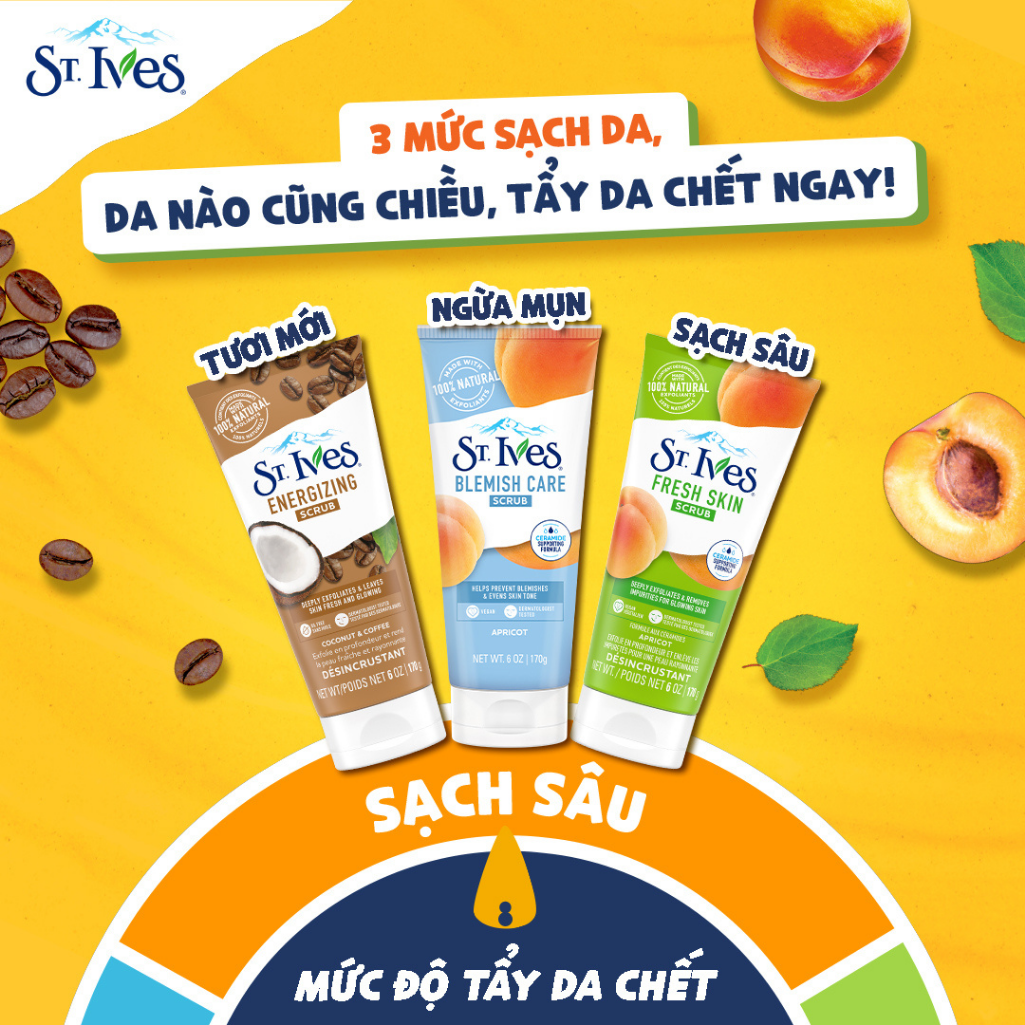 Sữa Rửa Mặt St.Ives Tẩy Tế Bào Chết 170g