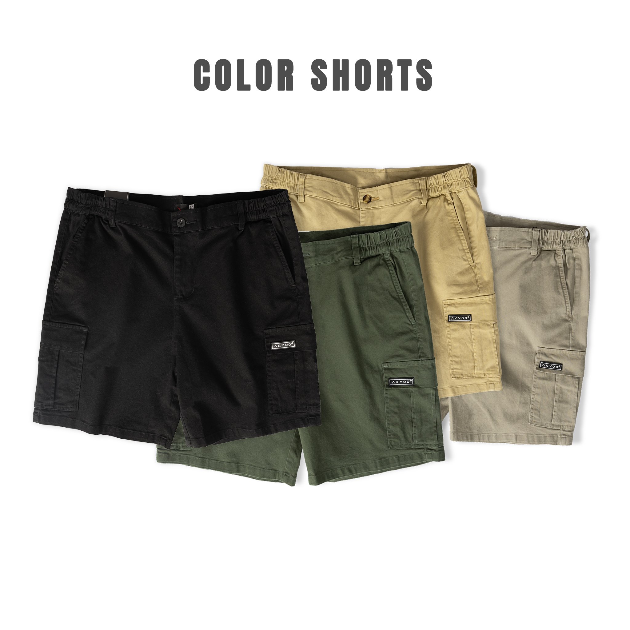 Mô tả Quần Short Kaki Big Size Nam 80-140kg AKYOO Vải Cotton Co Giãn, Thoải Mái_ KAKI TUI HOP - 1
