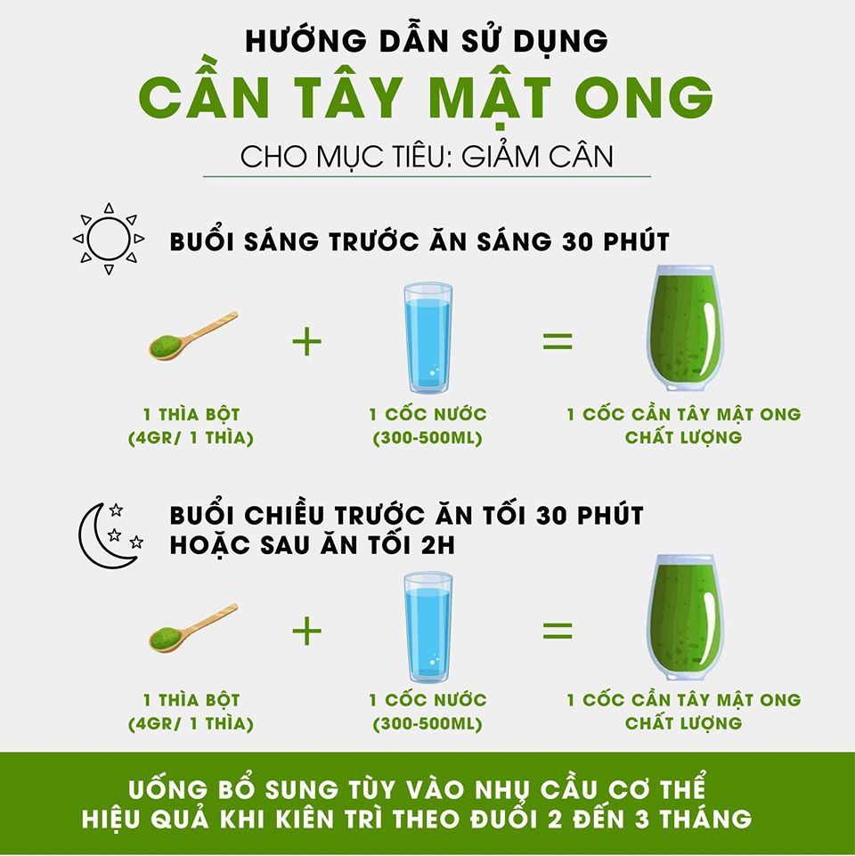 Cách uống cần tây mật ong giảm cân hiệu quả