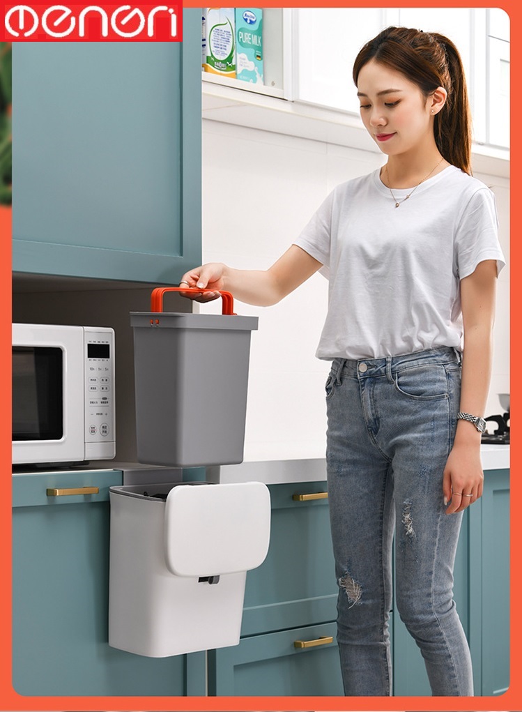 Thùng rác OENON treo cánh tủ