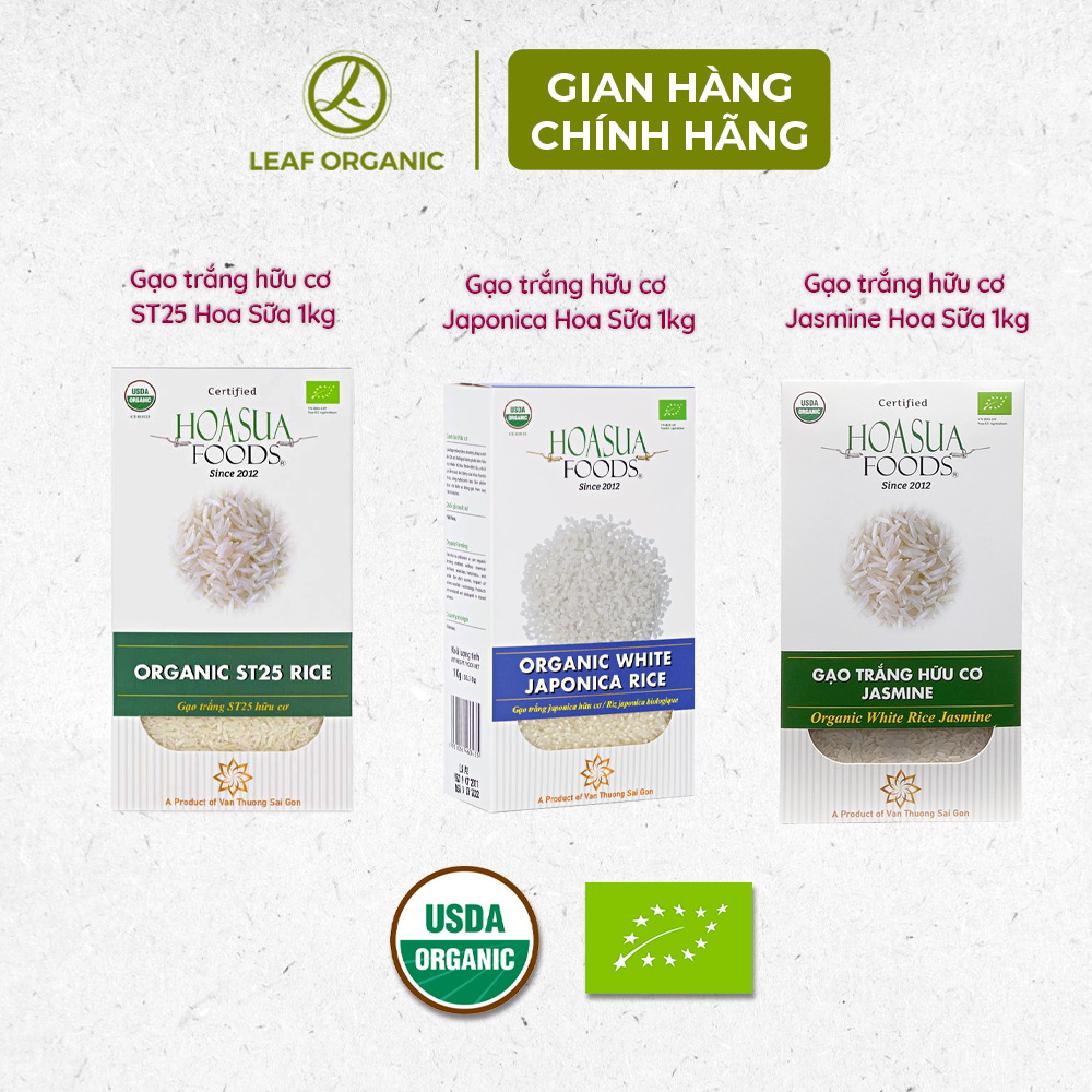 Mô tả Gạo trắng ST25 hữu cơ Hoa Sữa Foods loại dẻo thơm 1KG - 1