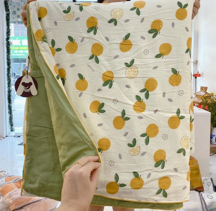 Mô tả Chăn đũi xơ đậu nành ZingZingMart nhập khẩu cao cấp, mền hè trần bông mềm mướt có viền chăn chắc chắn - 1