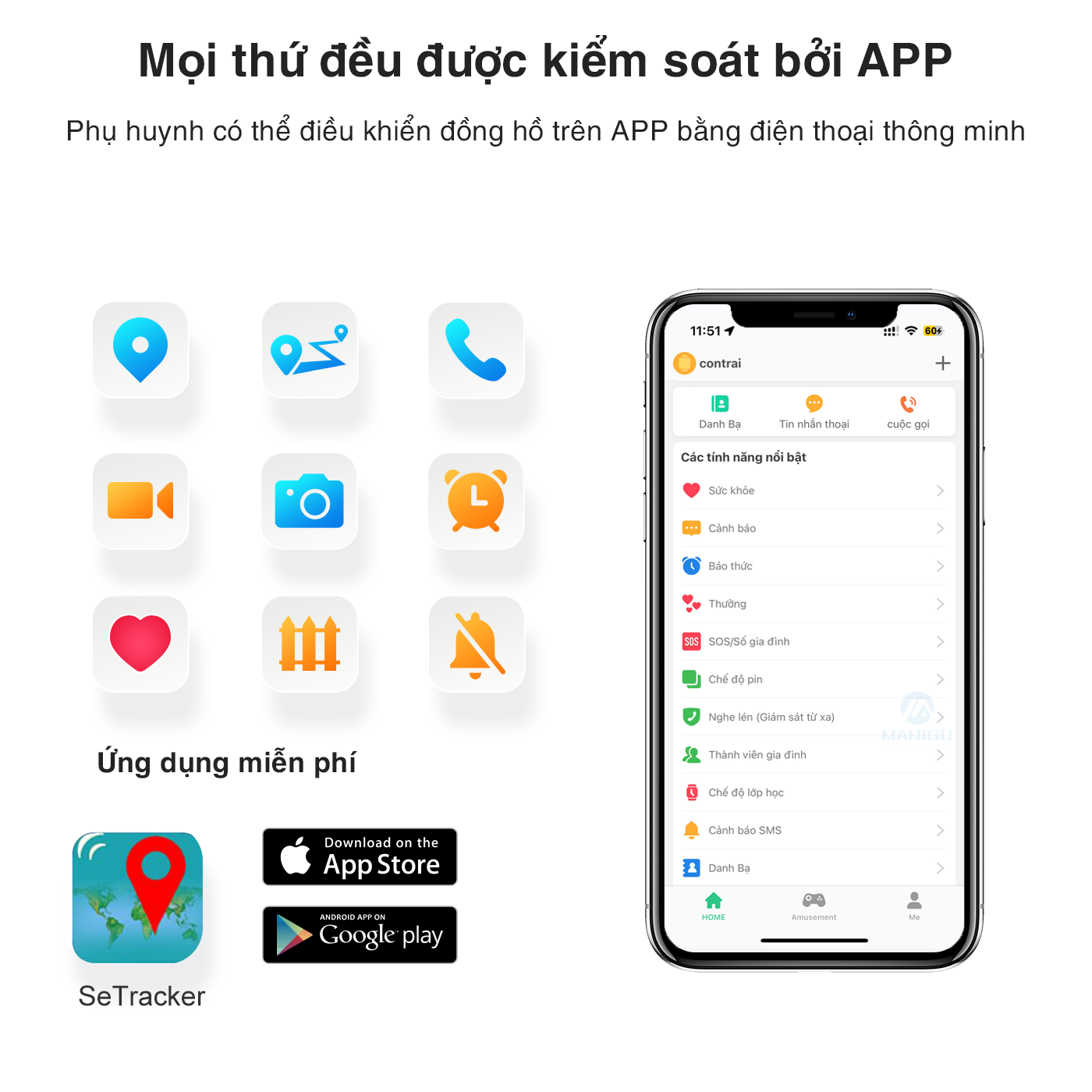 Mô tả Đồng hồ thông minh trẻ em valdus VT36 Lắp sim nghe gọi Call video Định vị Cảnh báo nguy hiểm BH 1năm - 12