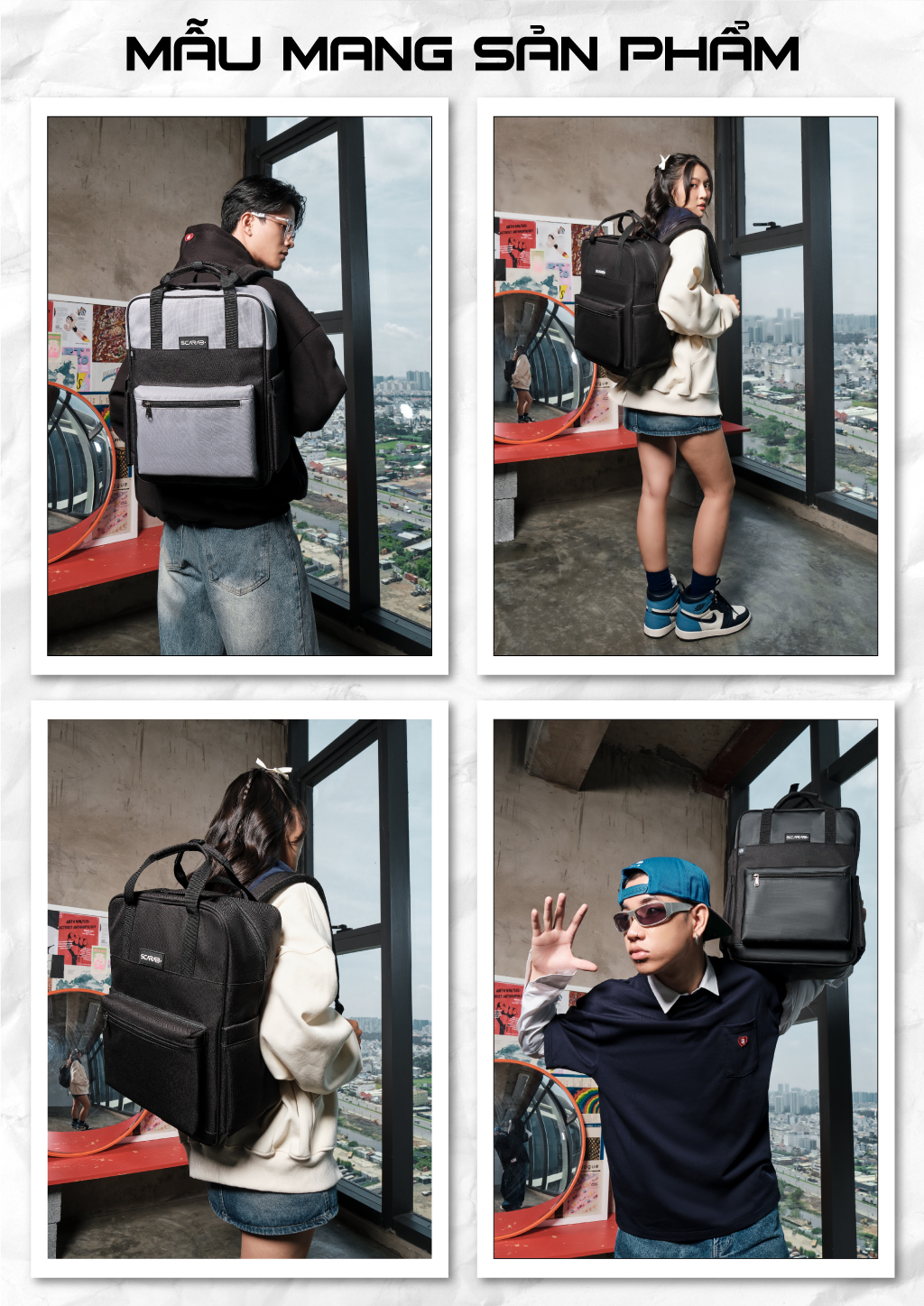 Mô tả Balo Đi Học Nam Nữ, Ba lô Chống Sốc Đựng Vừa Lap 16inch - SCARAB HIGH STREET BACKPACK UNISEX - 6