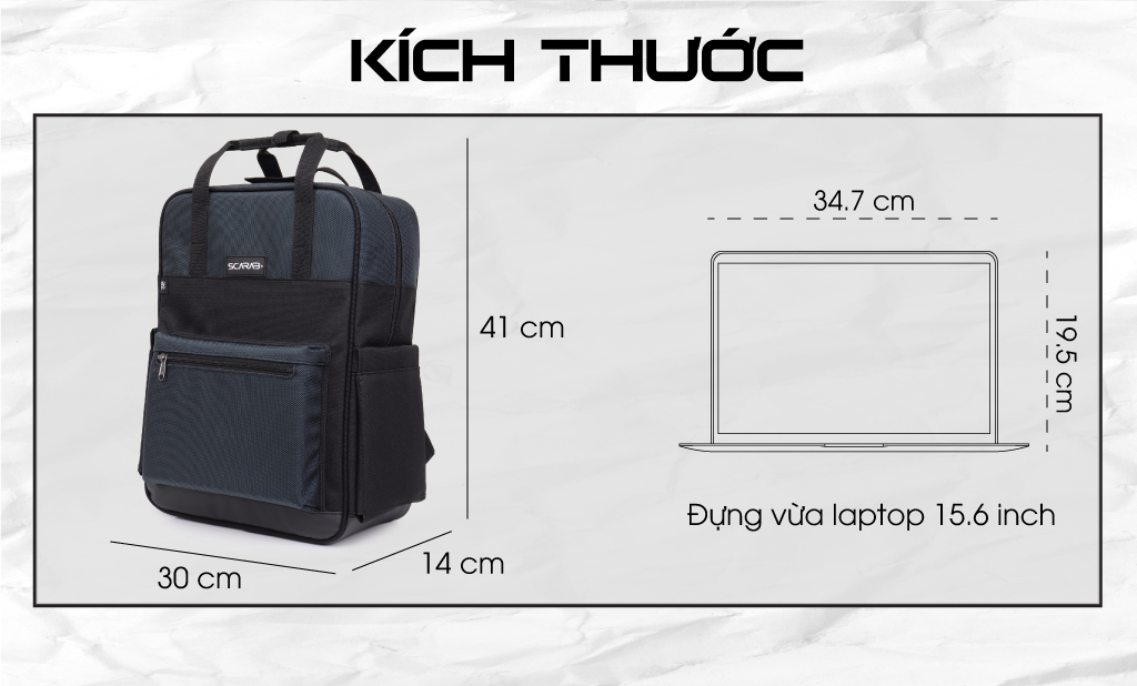 Mô tả Scarab High Street Backpack Unisex - Balo Đi Học Đi Làm Nam Nữ, Ba lô Chống Sốc Đựng Vừa Lap 16inch - 3