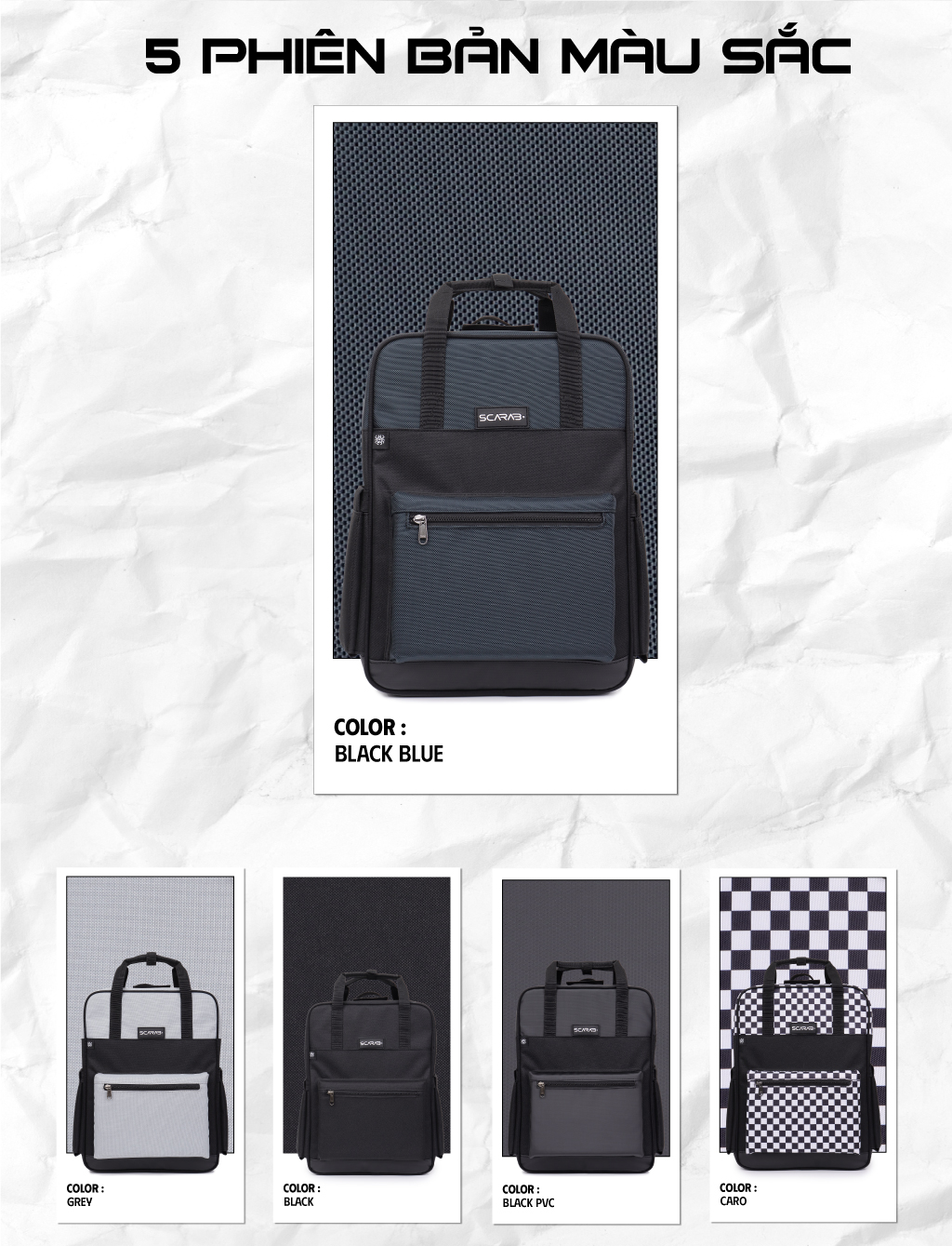 Mô tả Scarab High Street Backpack Unisex - Balo Đi Học Đi Làm Nam Nữ, Ba lô Chống Sốc Đựng Vừa Lap 16inch - 4