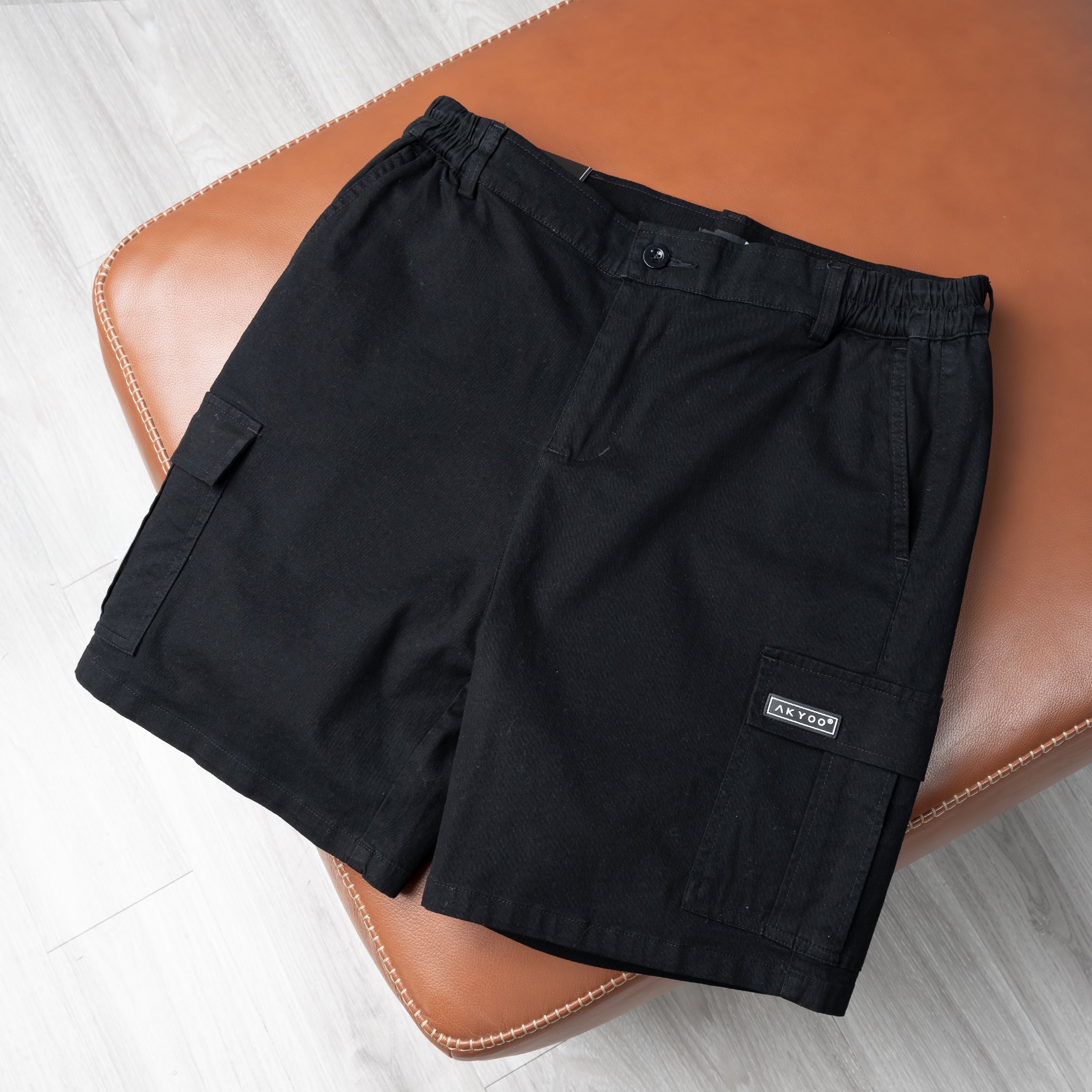 Mô tả Quần Short Kaki Big Size Nam 80-140kg AKYOO Vải Cotton Co Giãn, Thoải Mái_ KAKI TUI HOP - 4