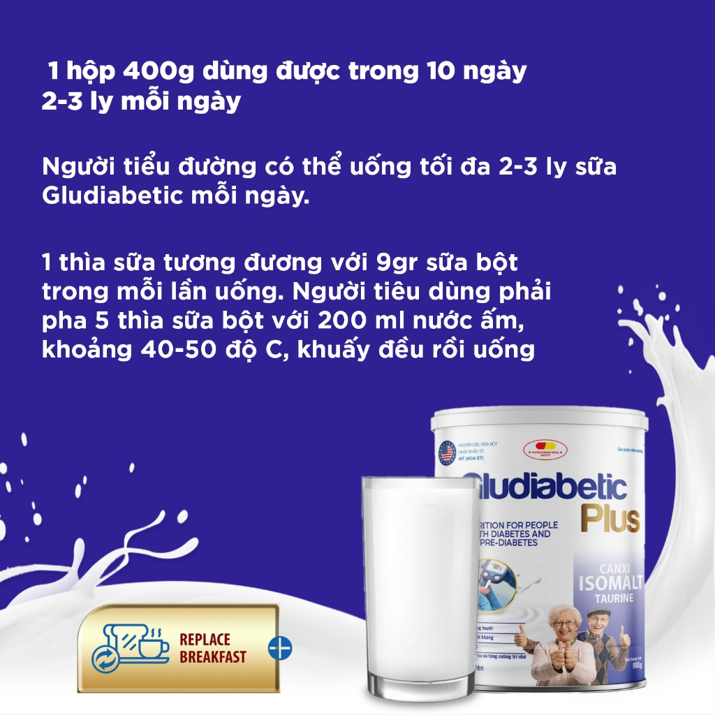Mô tả Sữa Tiểu Đường Gludiabetic Plus Giúp Ổn Định Đường Huyết Cho Người Tiểu Đường - 4