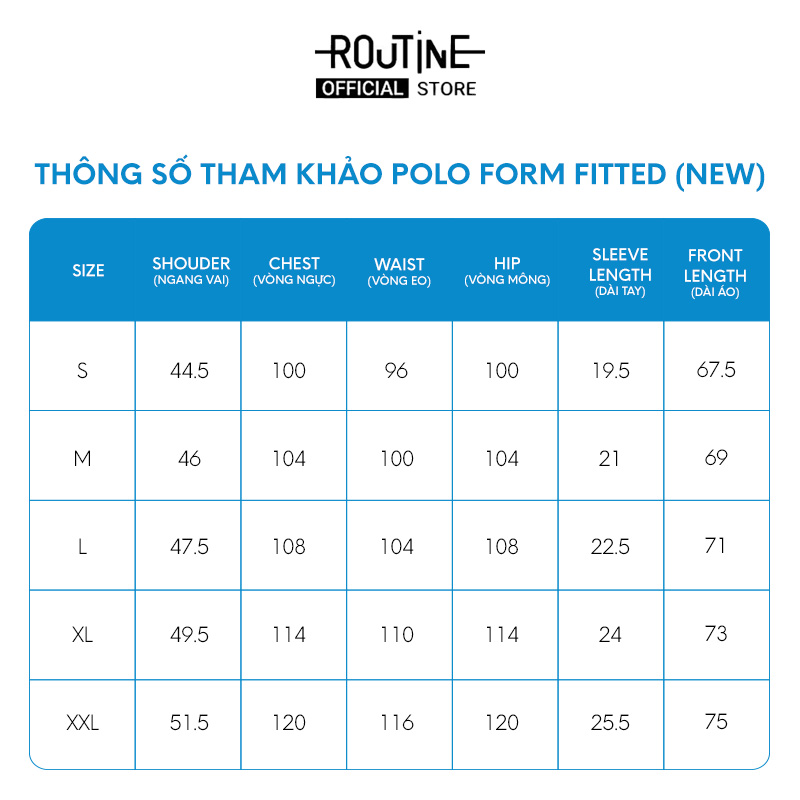 Mô tả Áo Polo Nam Tay Ngắn 100% Cotton Phối Cổ Sọc Form Fitted - Routine 10F23POL003 - 4