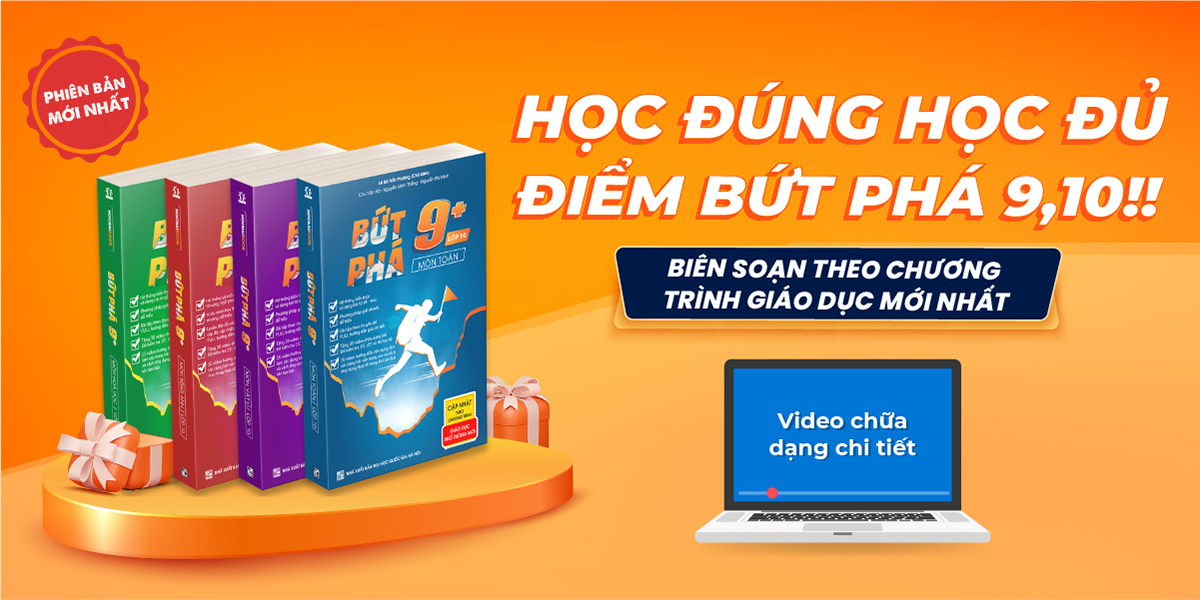 Mô tả Combo 3 sách Bứt phá 9+ lớp 10 - môn Toán, Lý, Hóa - 2k9 học giỏi chương trình mới - HOCMAI - 1