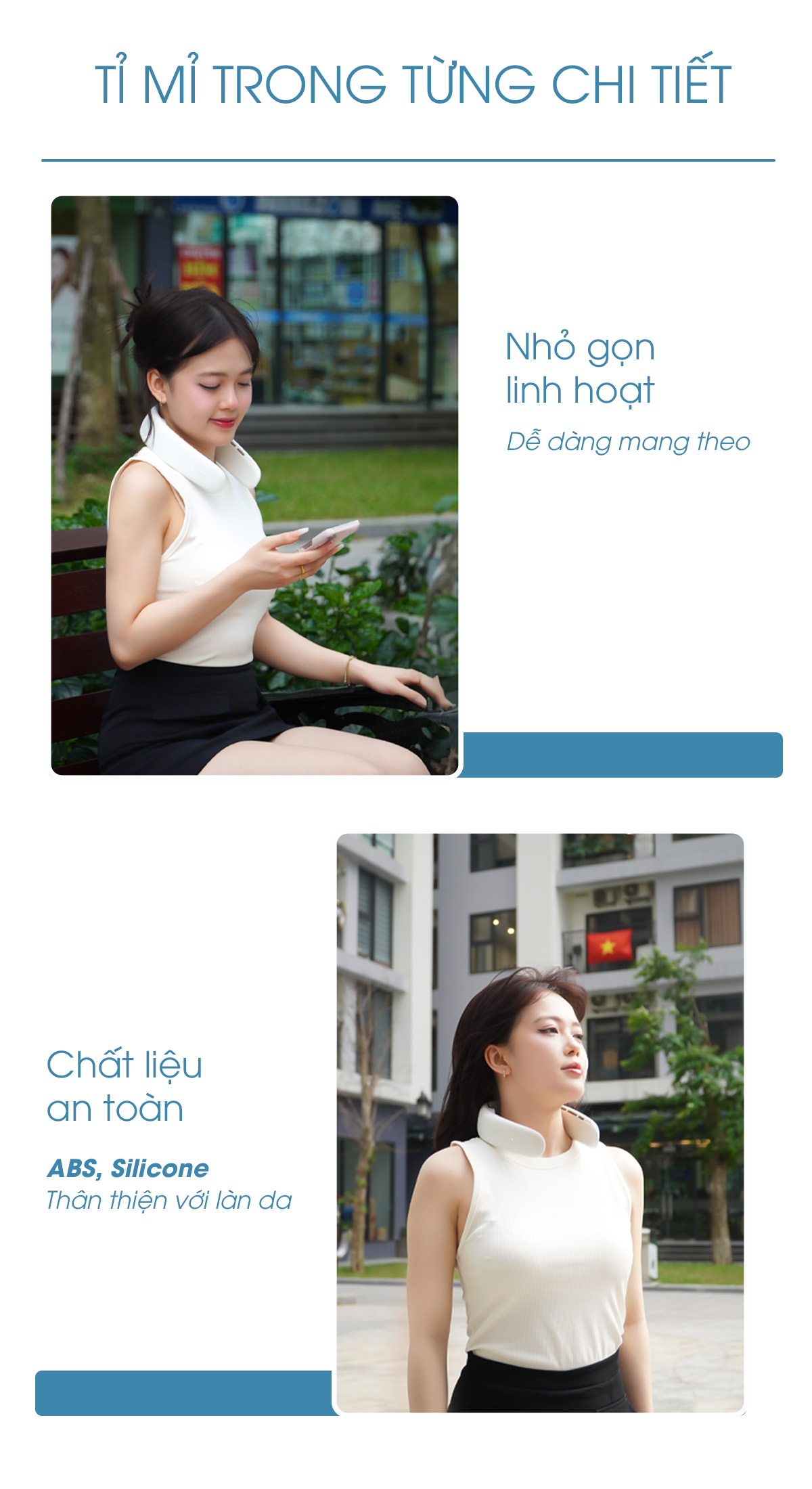 Mô tả Quạt Đeo Cổ BUMAS BF04 Quạt Mini Làm Mát Cao Cấp Tích Điện 3000mAh Quạt Không Cánh Thể Thao BUMAS - 2