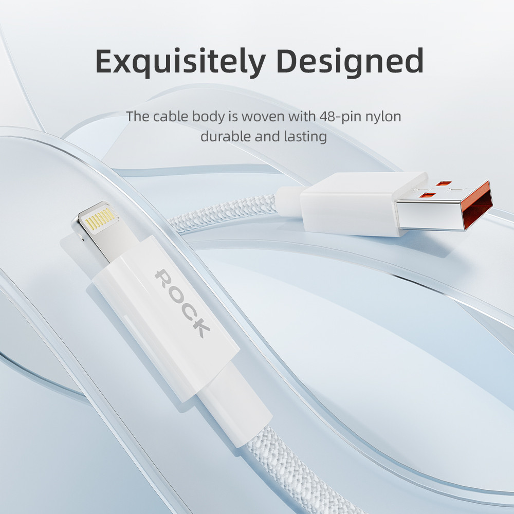Mô tả Dây sạc nhanh iPhone chính hãng Rockspace Z20 usb to lightning dây dù 1 mét bảo hành 1 năm - 2