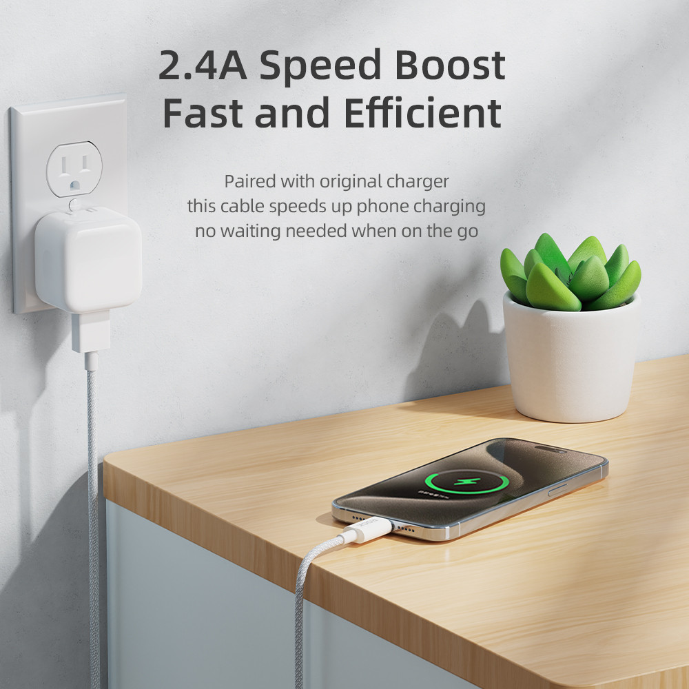 Mô tả Dây sạc nhanh iPhone chính hãng Rockspace Z20 usb to lightning dây dù 1 mét bảo hành 1 năm - 3
