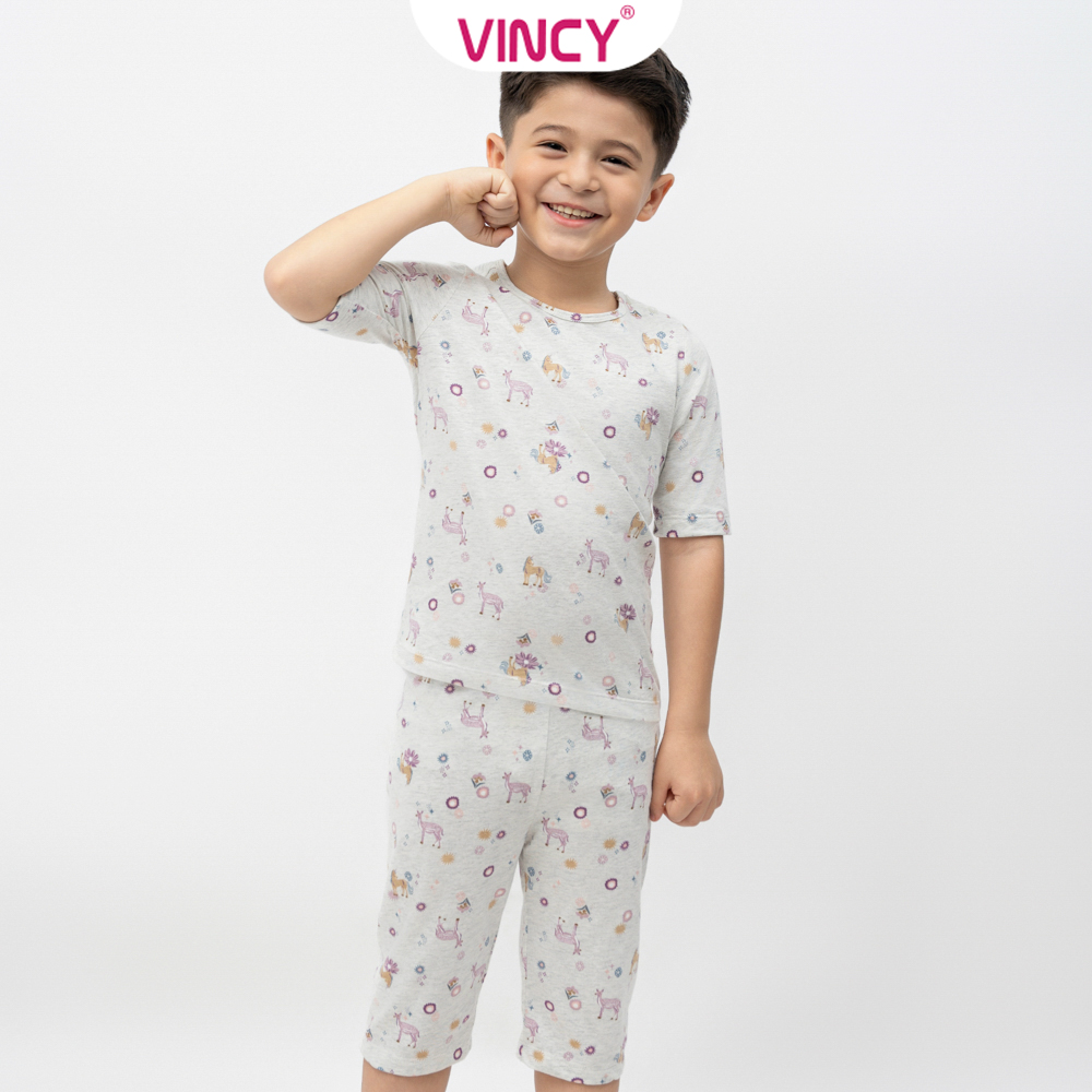 Mô tả Bộ thun lửng cổ tròn cho bé, họa tiết đặc trưng cho mùa Giáng Sinh KTL019W31 - 1